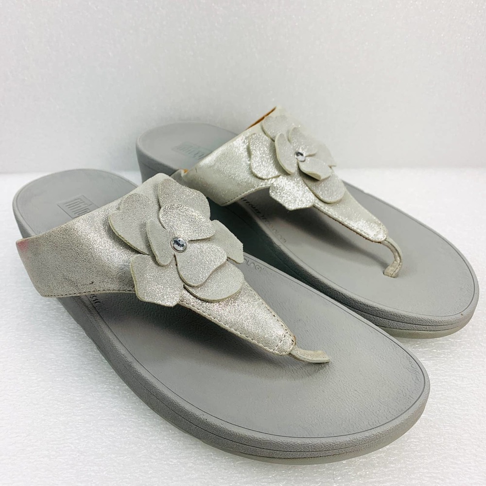 Fitflop Flatform Shimmer Florent Thong Sandal - Women's 10